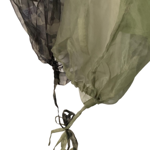 Translucent camo print hoodie duster. OS. - Picture 7 of 11